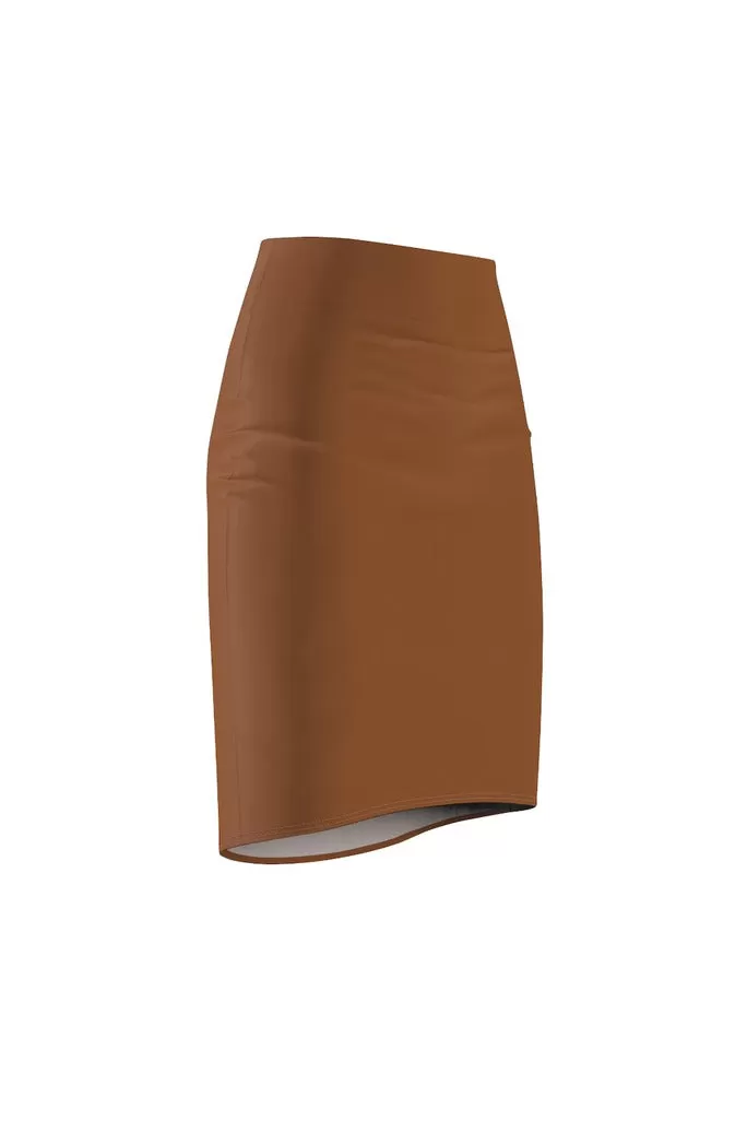 Mocha Women's Pencil Skirt