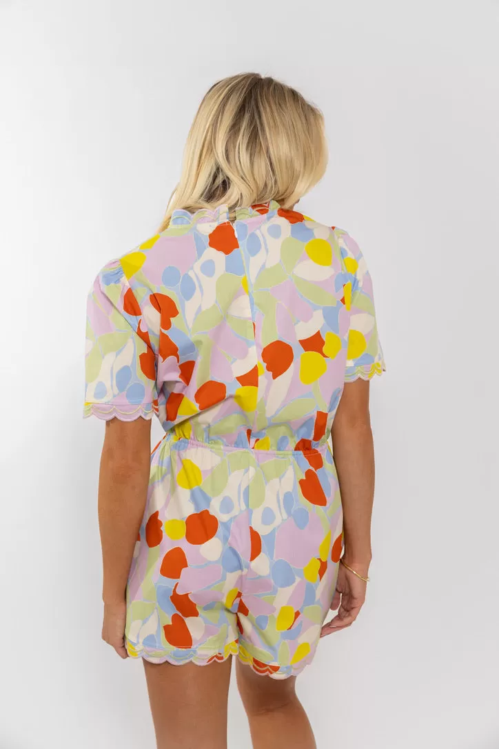 Mosaic Poplin Playsuit