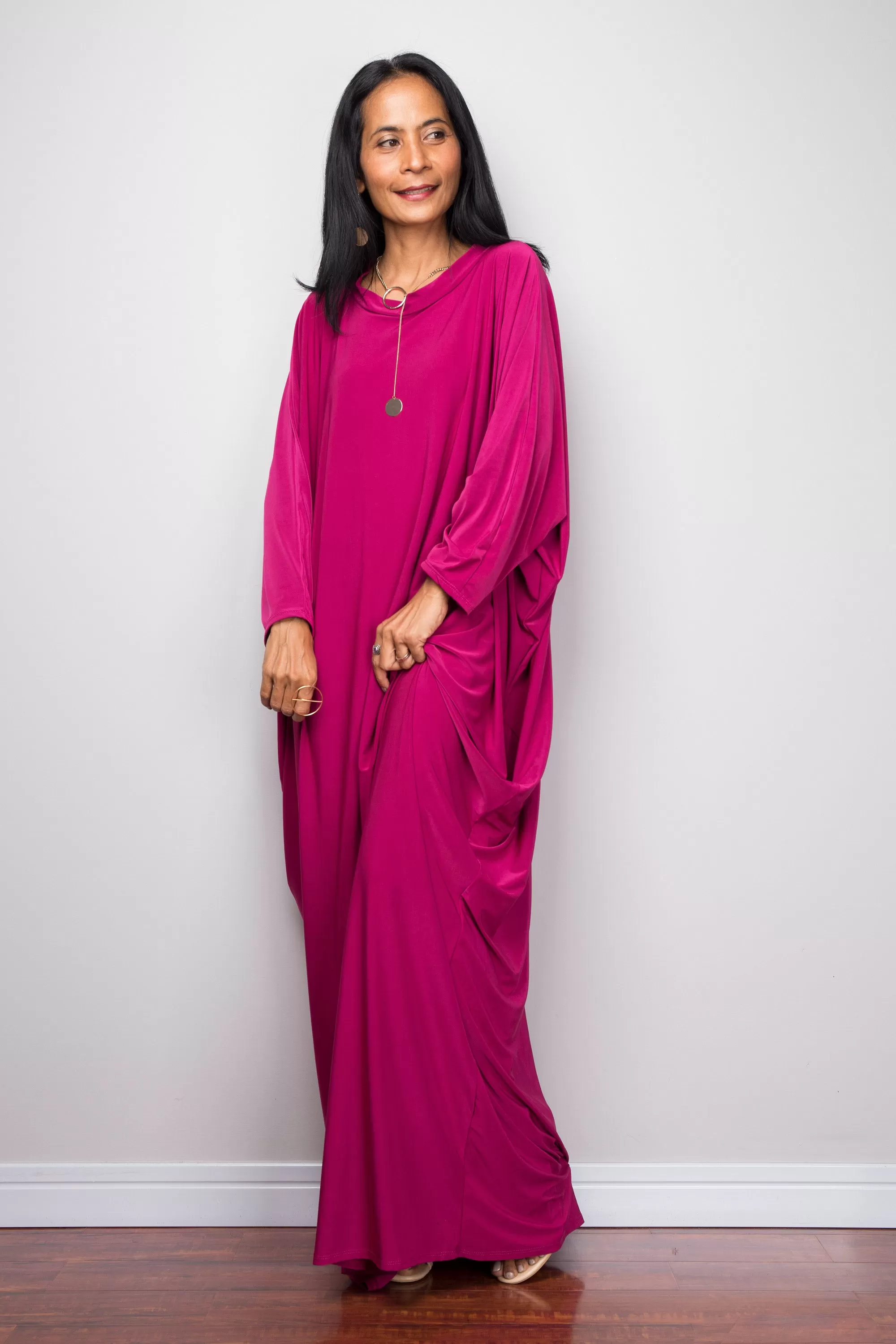 Mulberry Pink Modest Kaftan Dress