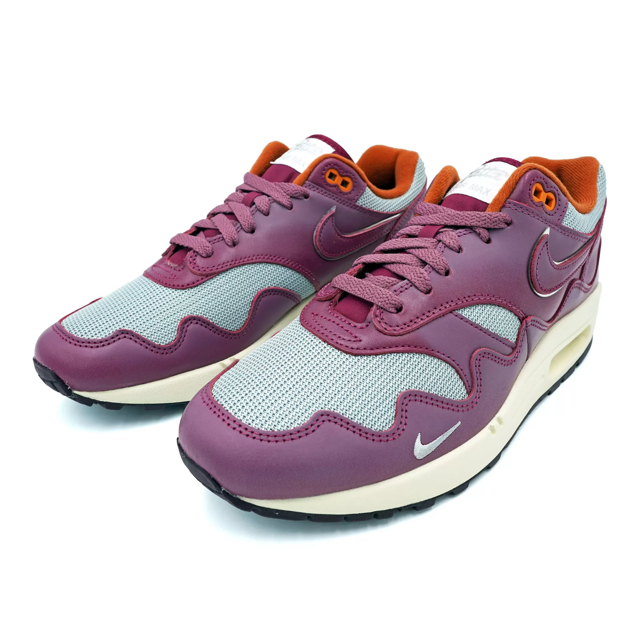 NIKE AIR MAX 1 X PATTA WAVES RUSH MAROON (WITH BRACELET) 2021