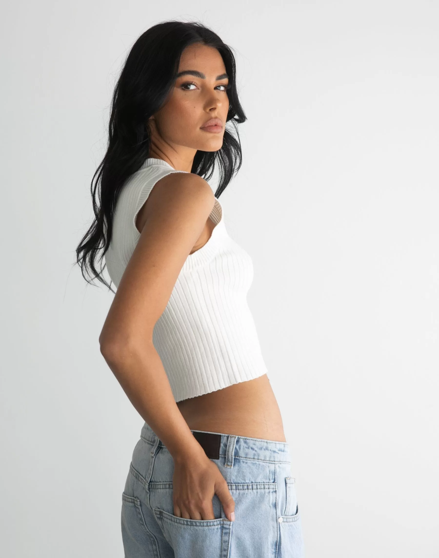 Nima Crop Top (White)