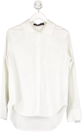 No Mad Basic Cream Textured Shirt UK XS