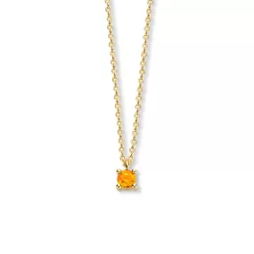 November Birthstone Necklace 14K Yellow Gold