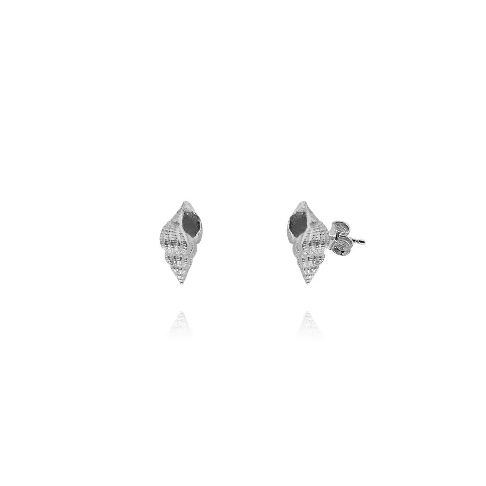 Olivia Silver Earrings Whelk