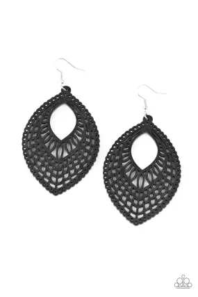 One Beach At A Time - Black Earring