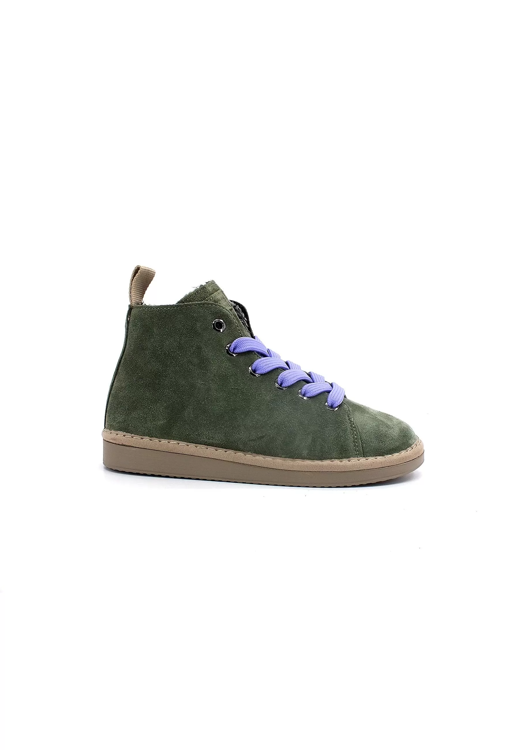 PAN CHIC Ankle Boot Sneaker Pelo Bimbo Military Green Urban Violet P01K1400200006