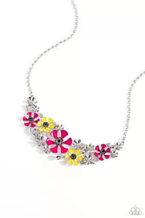 Paparazzi Blooming Practice Pink Necklace & Earring Set