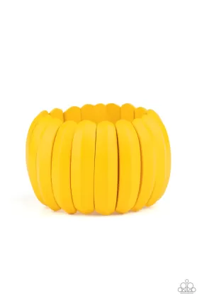 Paparazzi Colorfully Congo - Yellow Bracelet