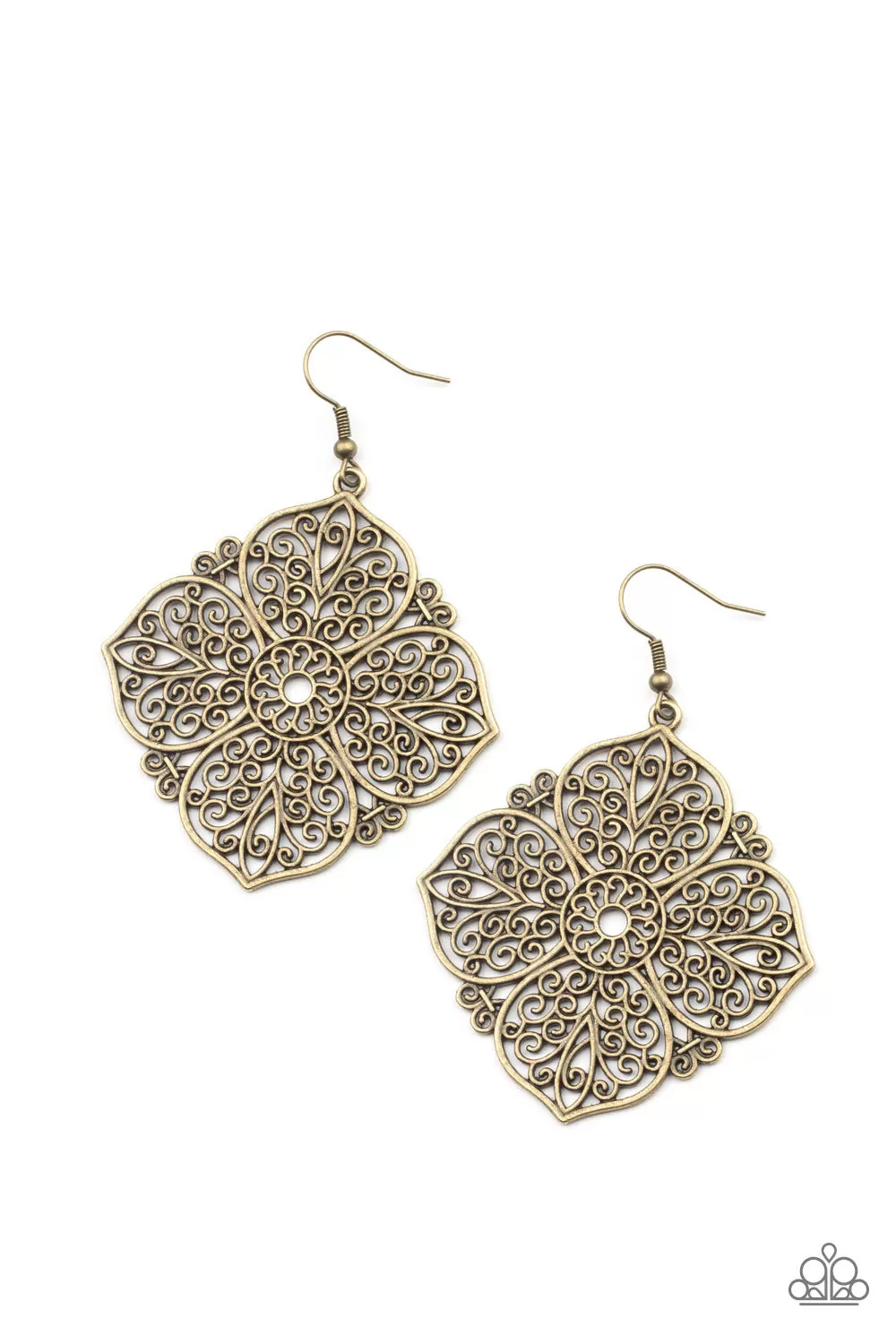 Paparazzi Earring ~ Dubai Detour - Brass