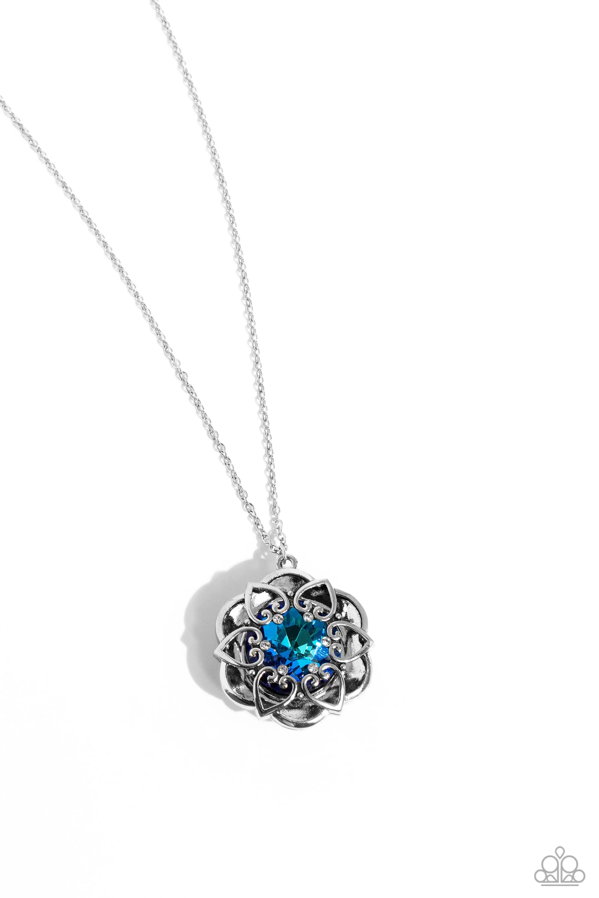 Paparazzi Flowering Fantasy Blue Necklace & Earring Set