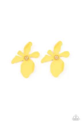 Paparazzi Hawaiian Heiress - Yellow Earrings