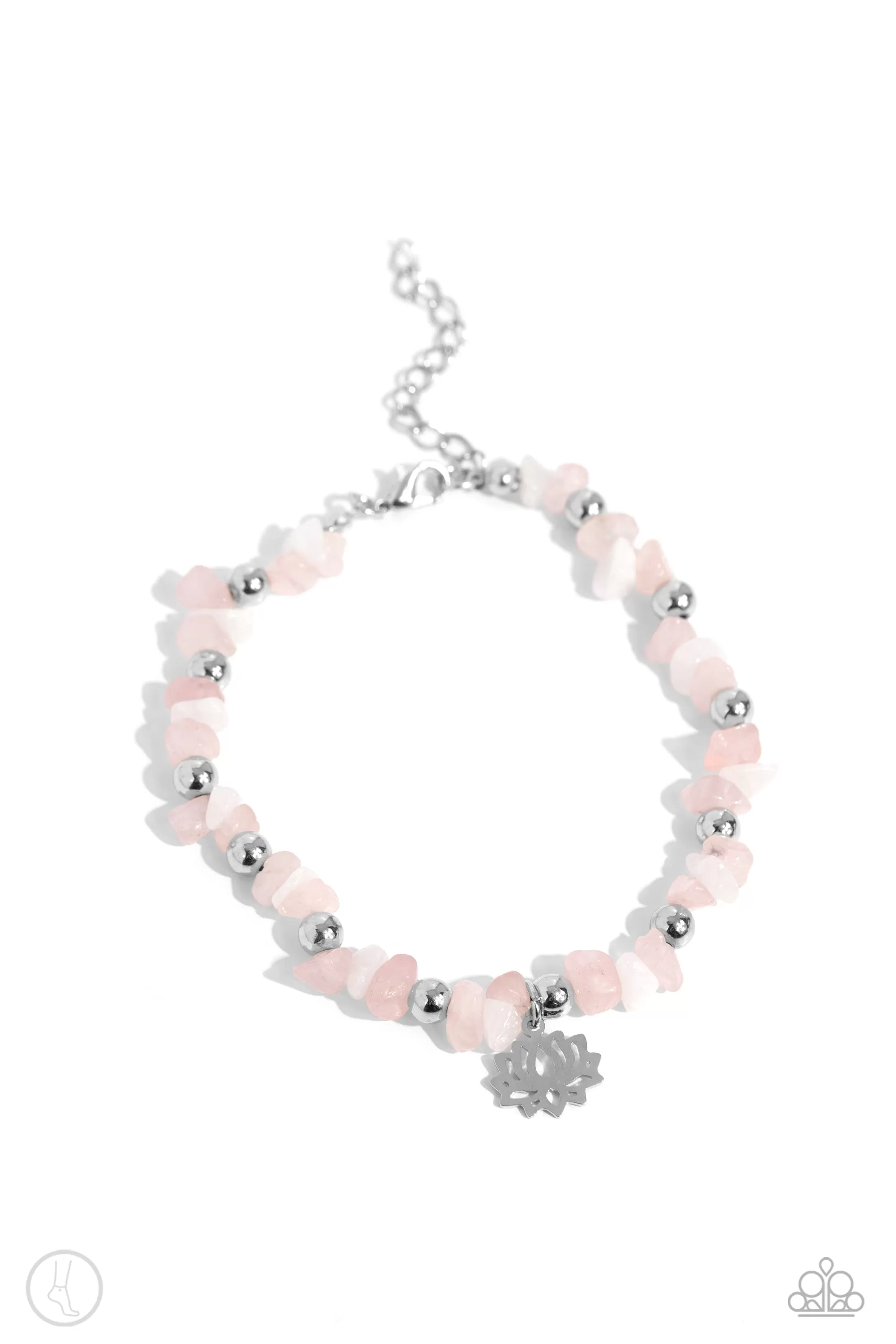 Paparazzi Lotus Landslide Pink Anklet Bracelet