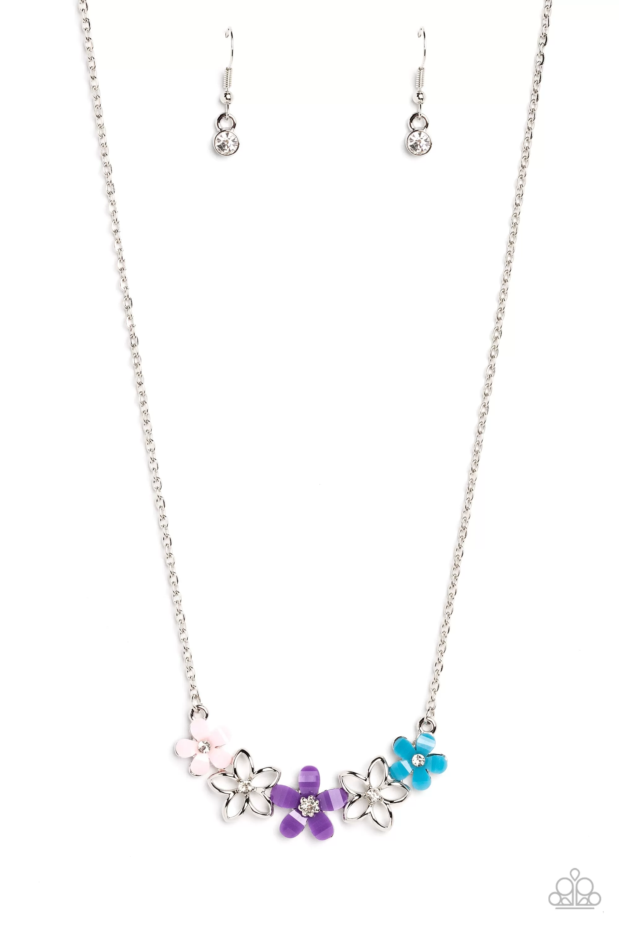 Paparazzi WILDFLOWER About You Purple Necklace & Earring Set