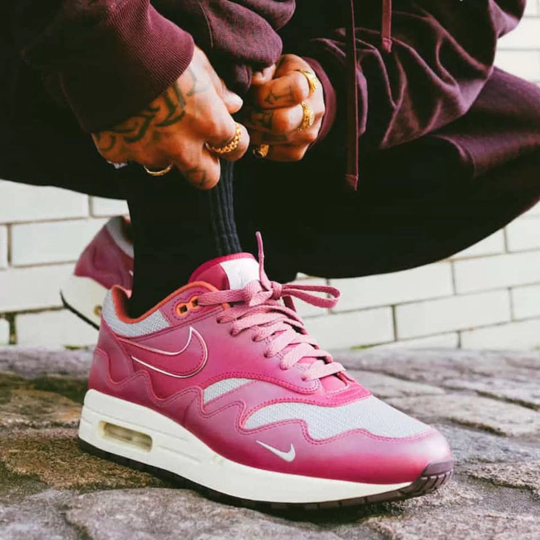 Patta x Nike Air Max 1 'Rush Maroon'