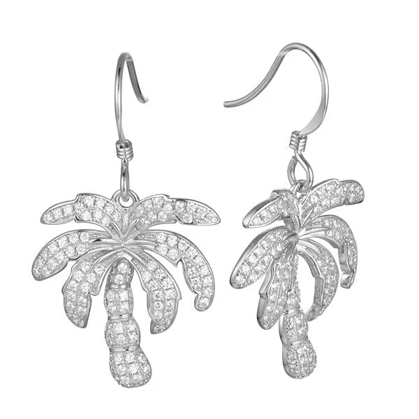 Pavé Niu Palm Tree Earrings