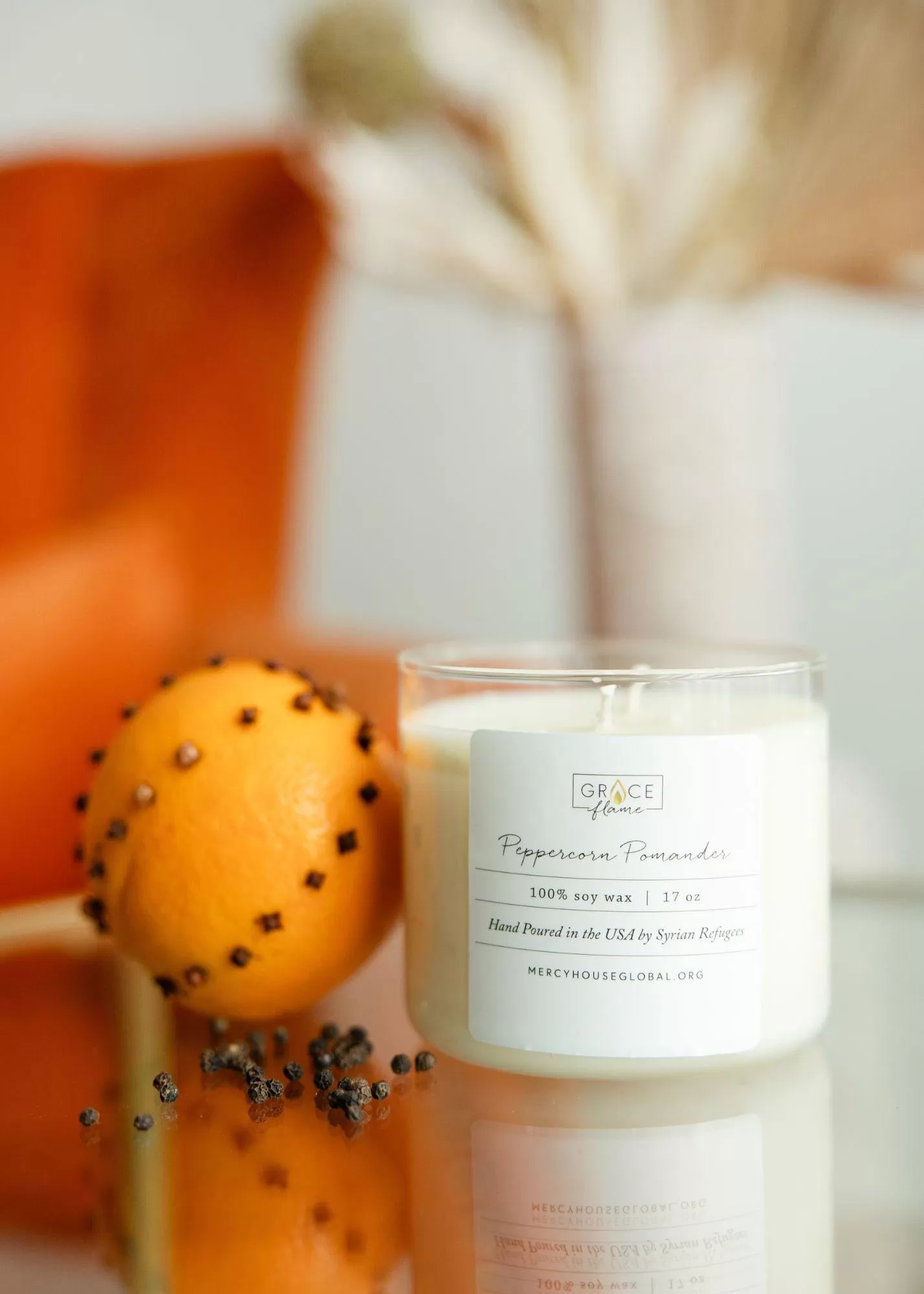 Peppercorn   Pomander Candle | 17 oz Grace Flame