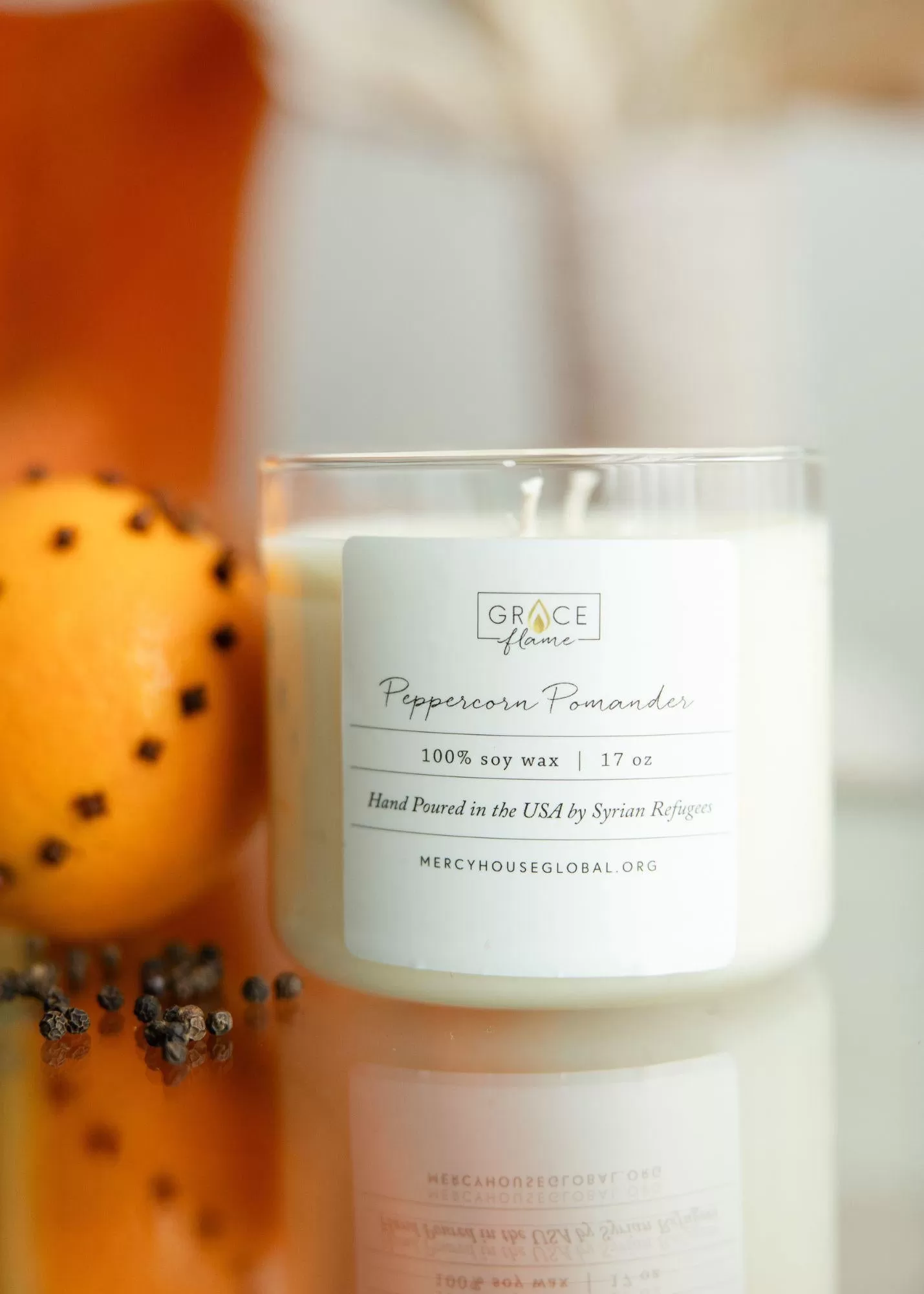 Peppercorn   Pomander Candle | 17 oz Grace Flame