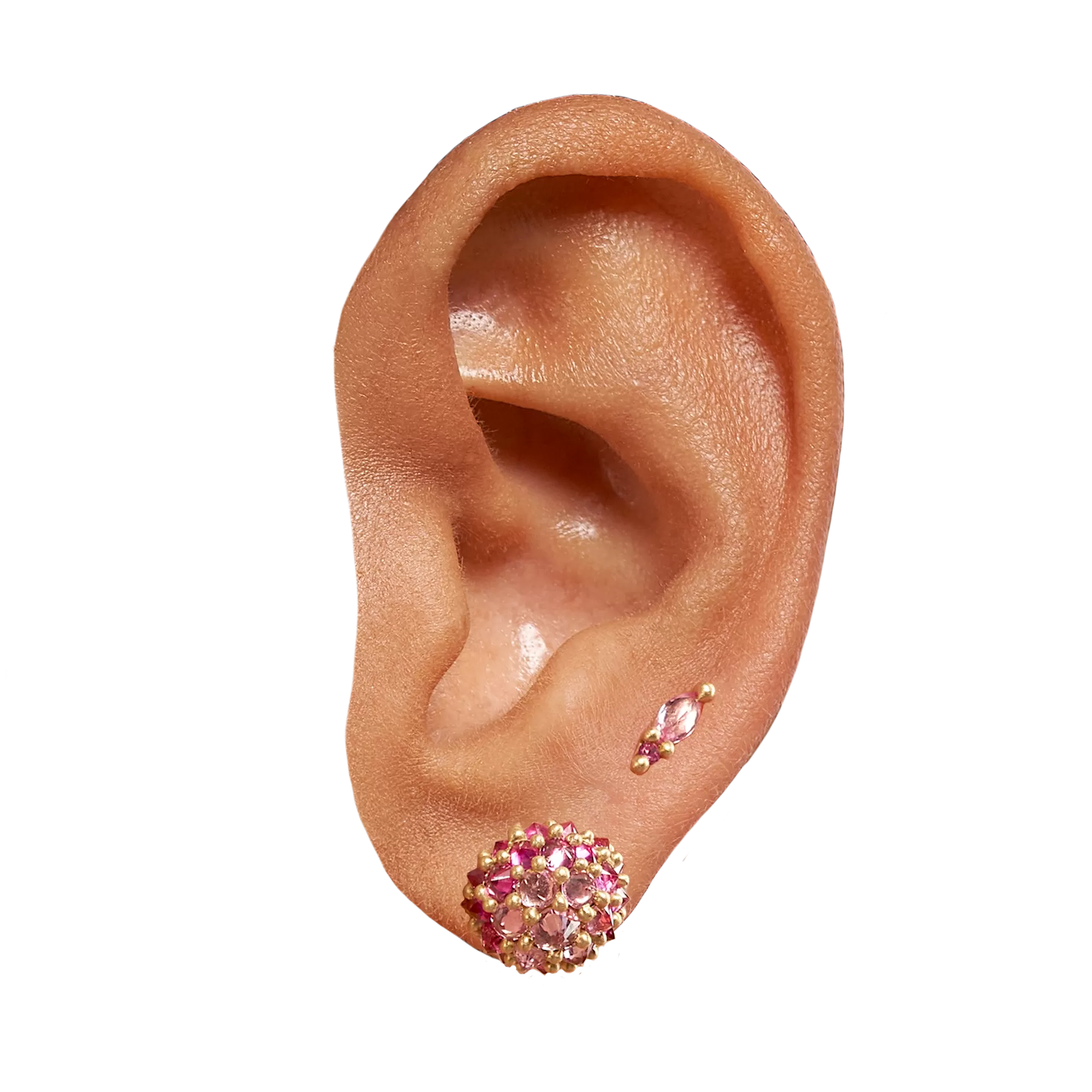 Pink Ray Stud Earring - Made to Order