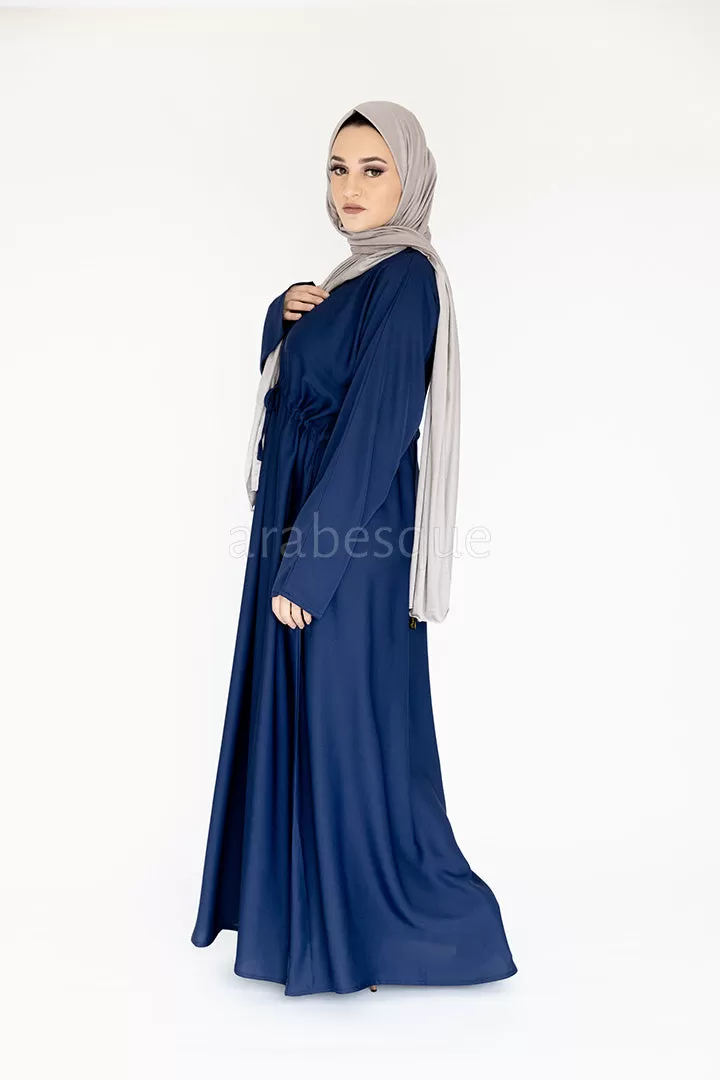 Plain Draw String Closed Abaya -  5 Colours