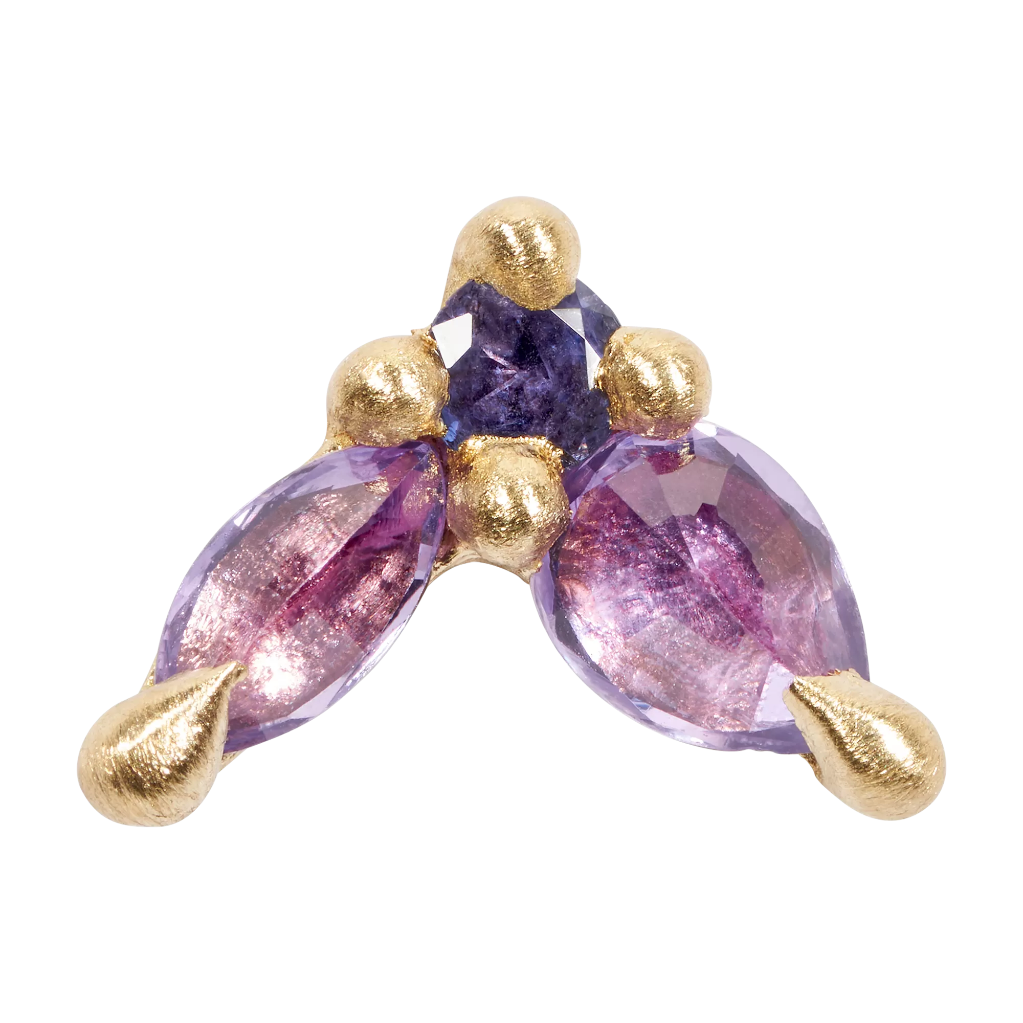 Purple Floret Stud Earring - 11492