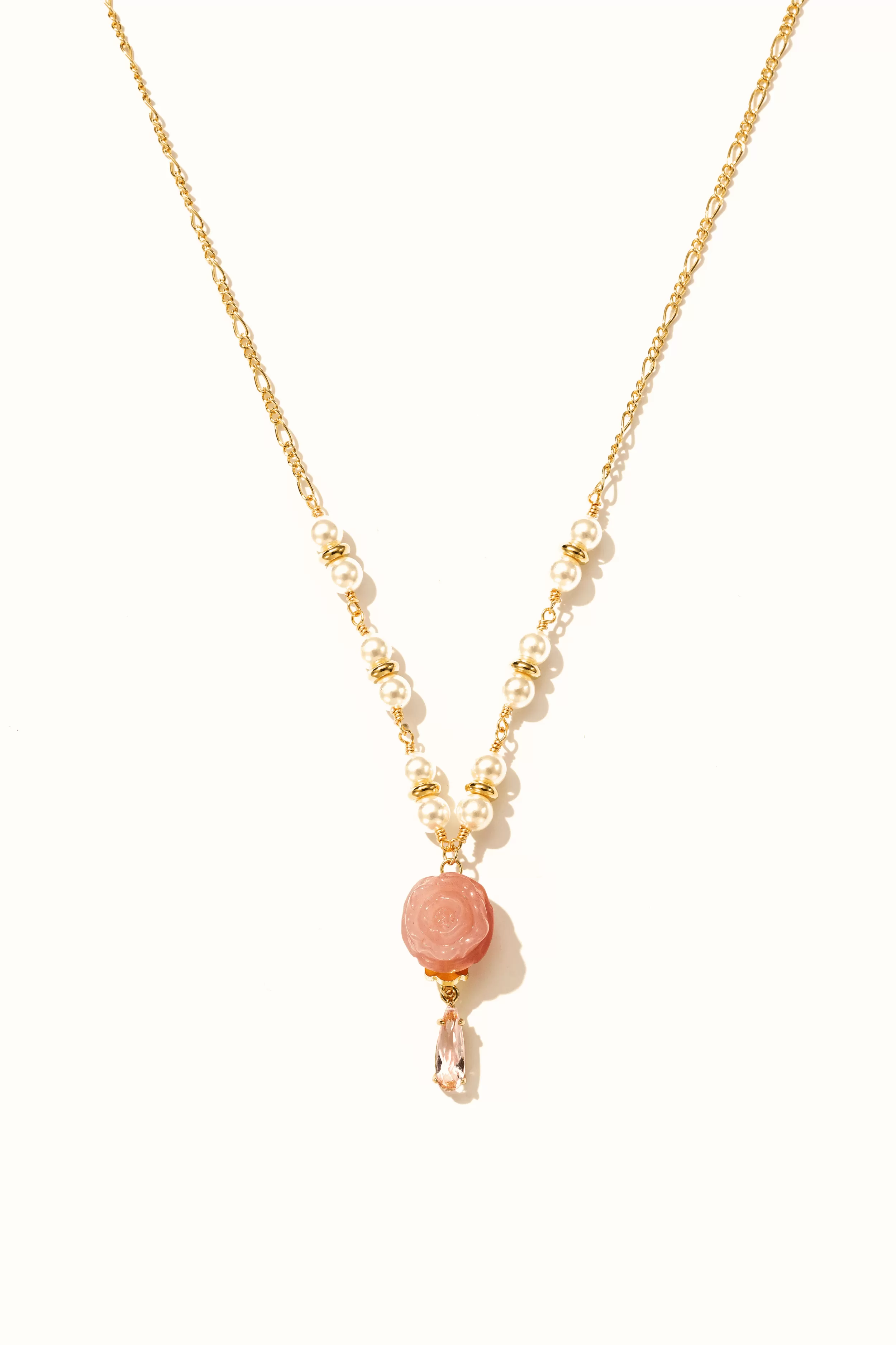 Rosy Agate Drop Necklace