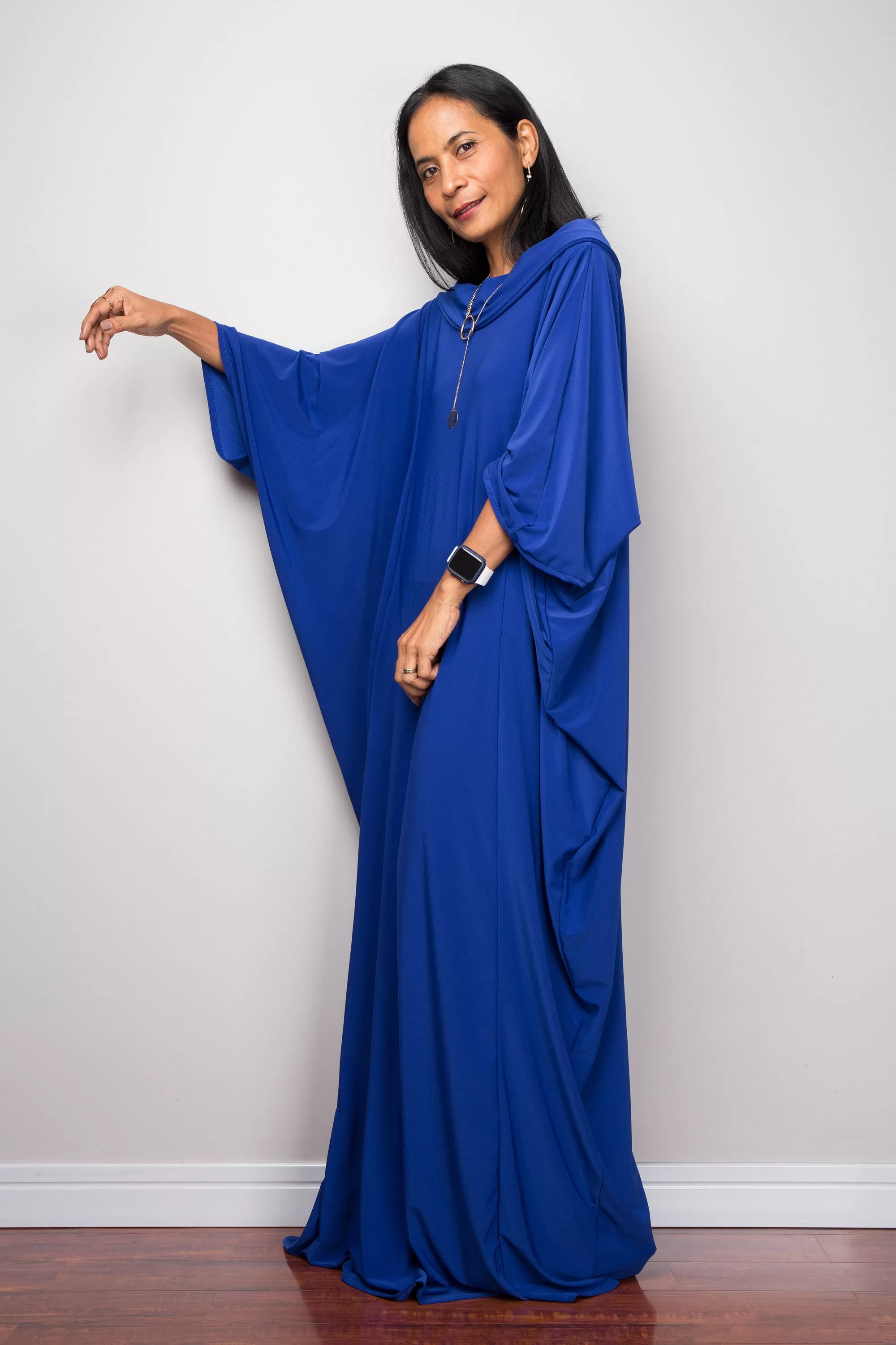 Royal Blue Modest Kaftan Dress