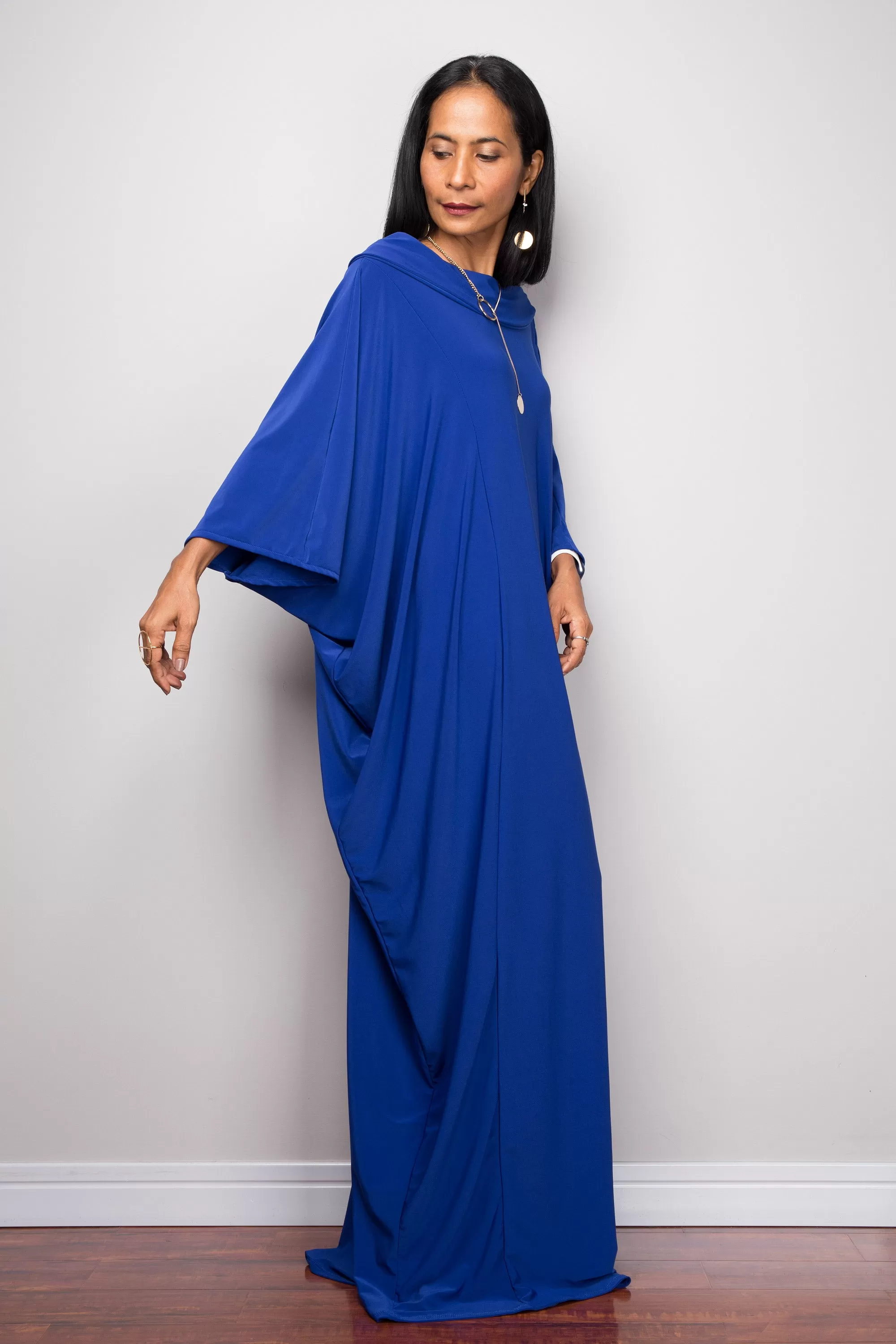 Royal Blue Modest Kaftan Dress