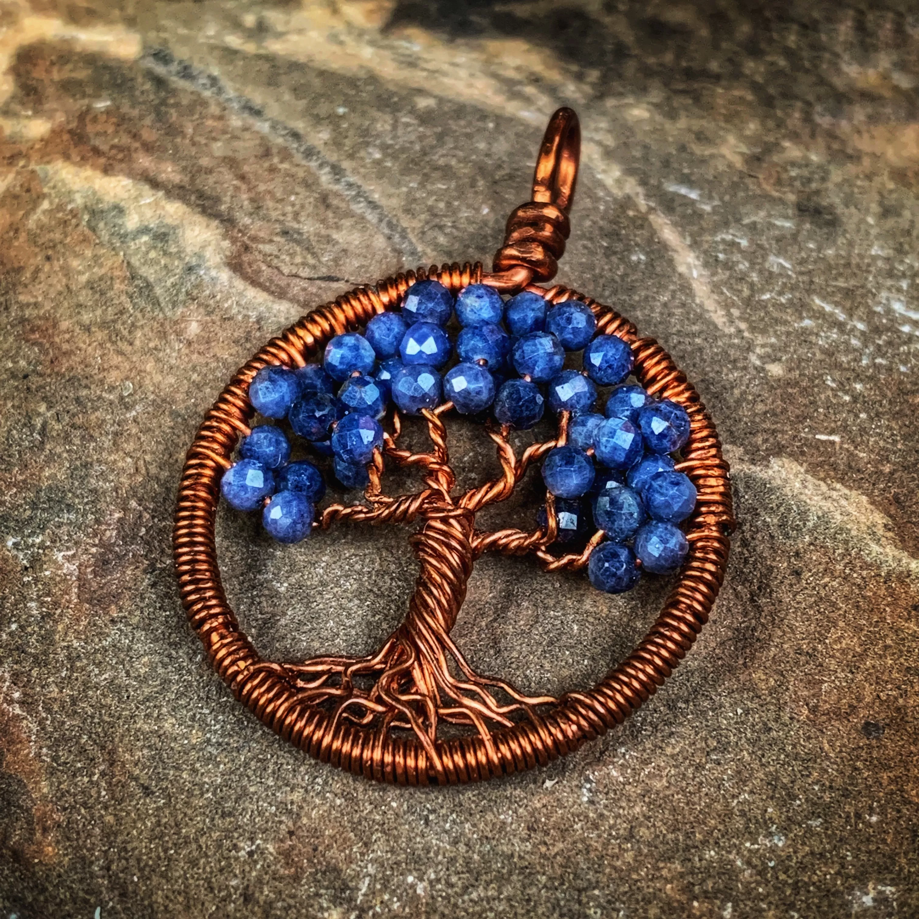 Sapphire Tree of Life Pendant