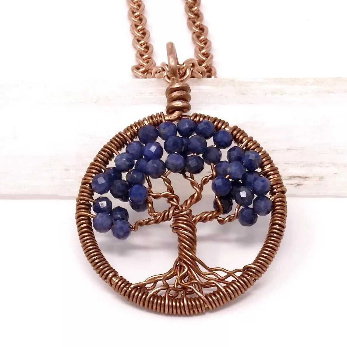 Sapphire Tree of Life Pendant