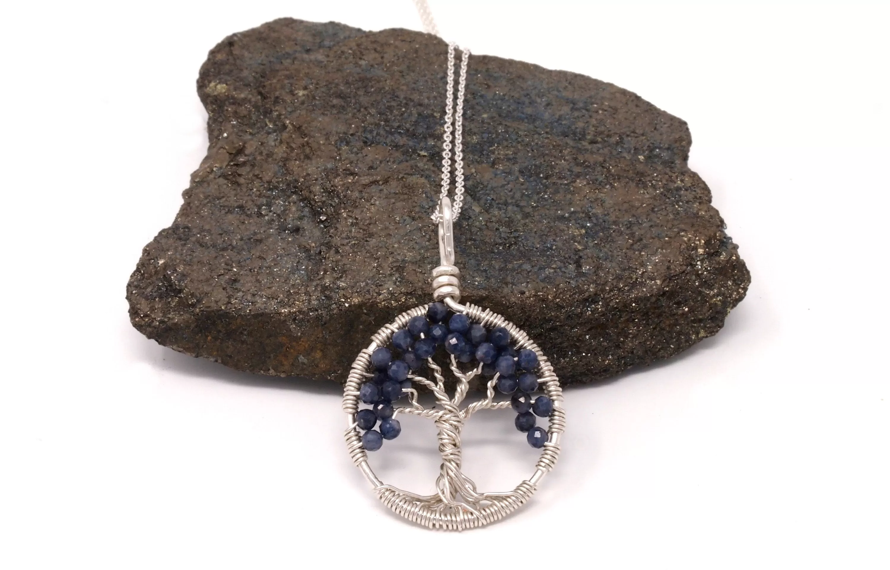 Sapphire Tree of Life Pendant