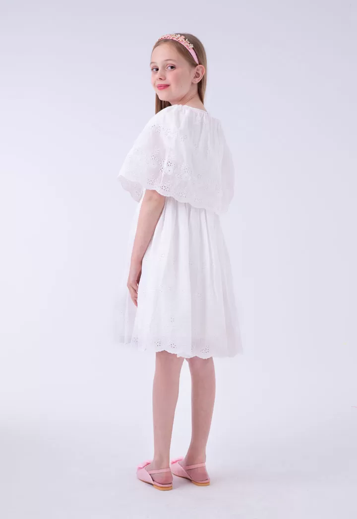 Schiffli Overlay Dress