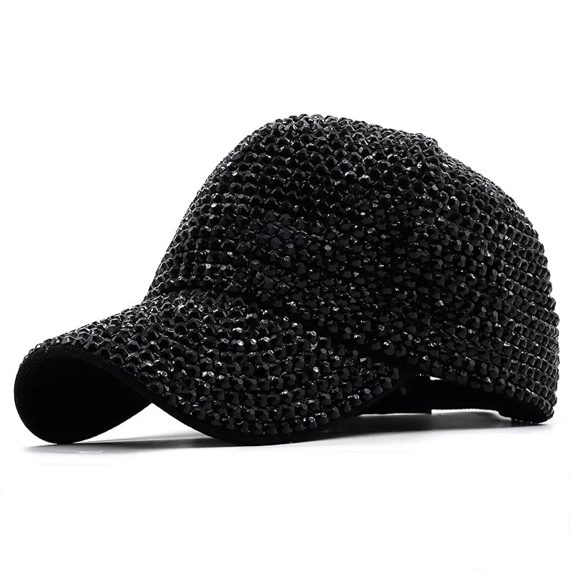 Sequined Rhinestone Lady Baseball Cap (5 colors)