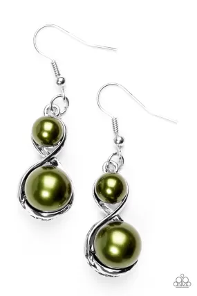 Set The Stage Green-Earrings