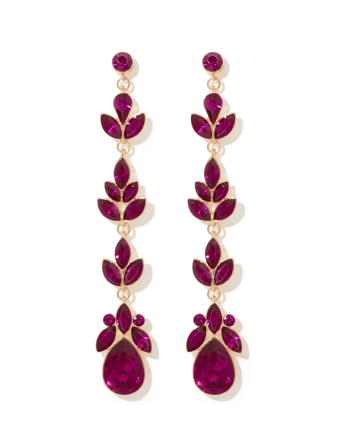 Signature Petal Stone Drop Earrings