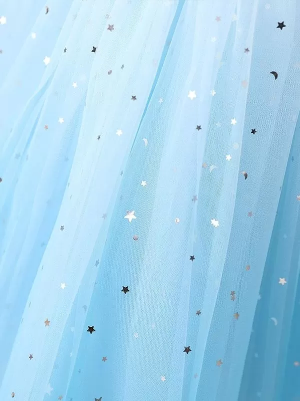 Sky Blue Aline Princess Flower Girl Dresses Jewel Neck Lace Sleeveless Short Dress Kids Social Party Dresses