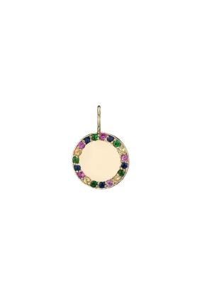 Small Gold & Multicolored Stones Charm