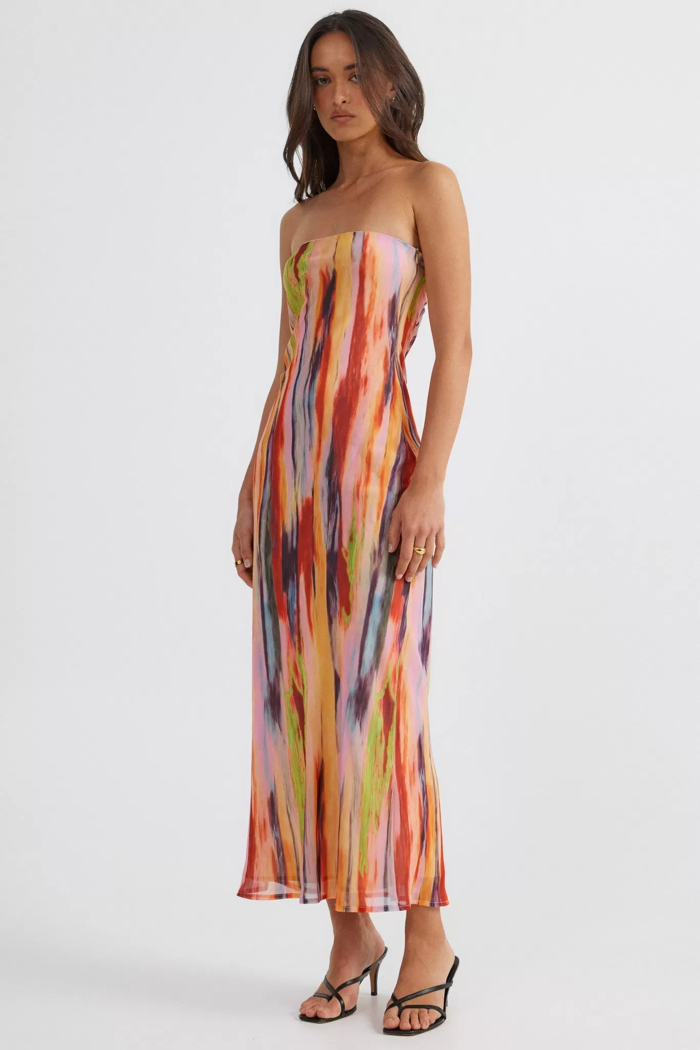 St Barts Strapless Maxi Dress - Print