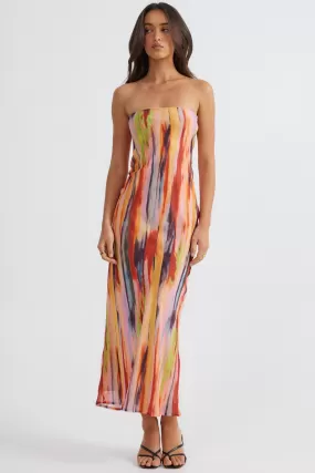 St Barts Strapless Maxi Dress - Print