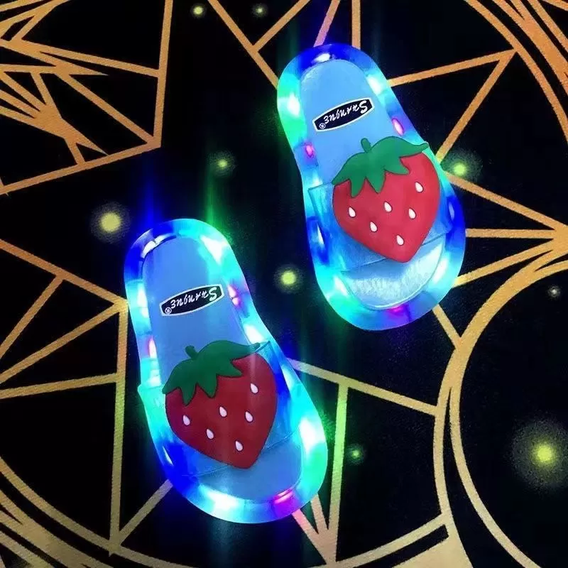 Summer Kawaii Strawberry Glowing Slippers