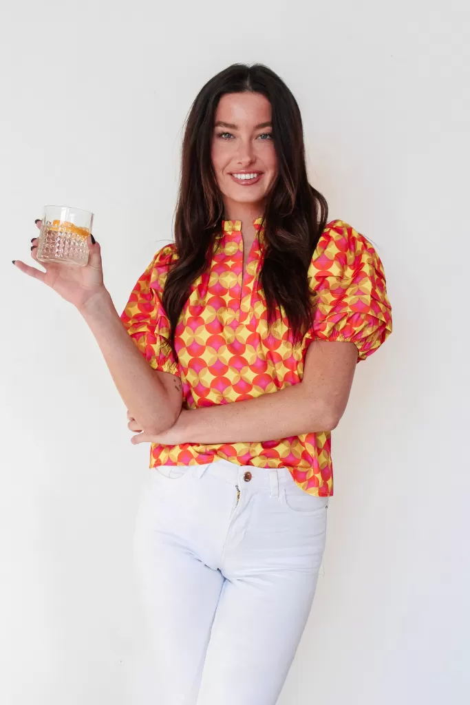 Sunny Delight Puff Sleeve Top