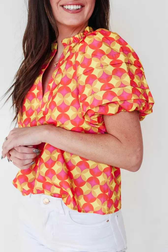 Sunny Delight Puff Sleeve Top