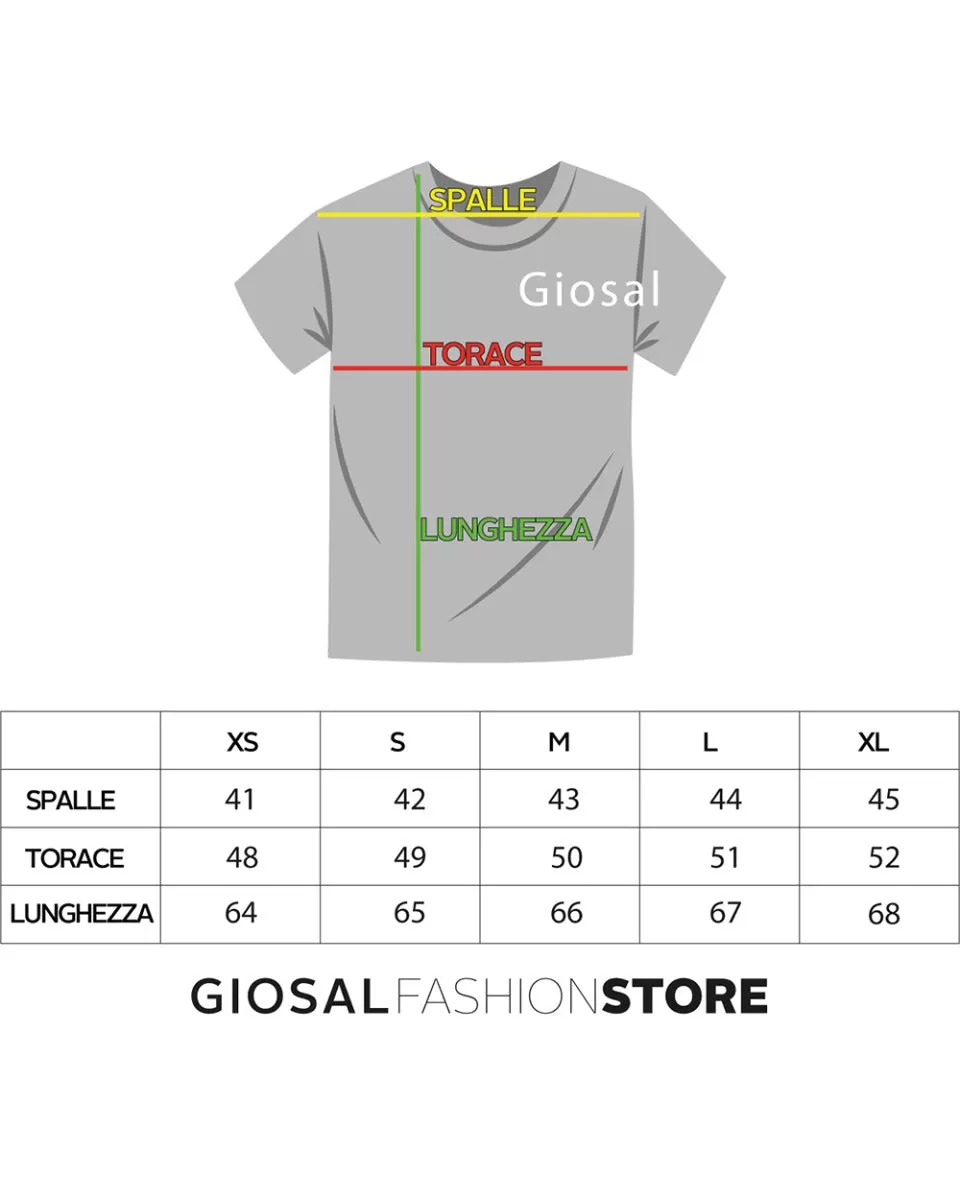 T-shirt Uomo Girocollo Tinta Unita Verde Militare Manica Corta Casual Basic GIOSAL