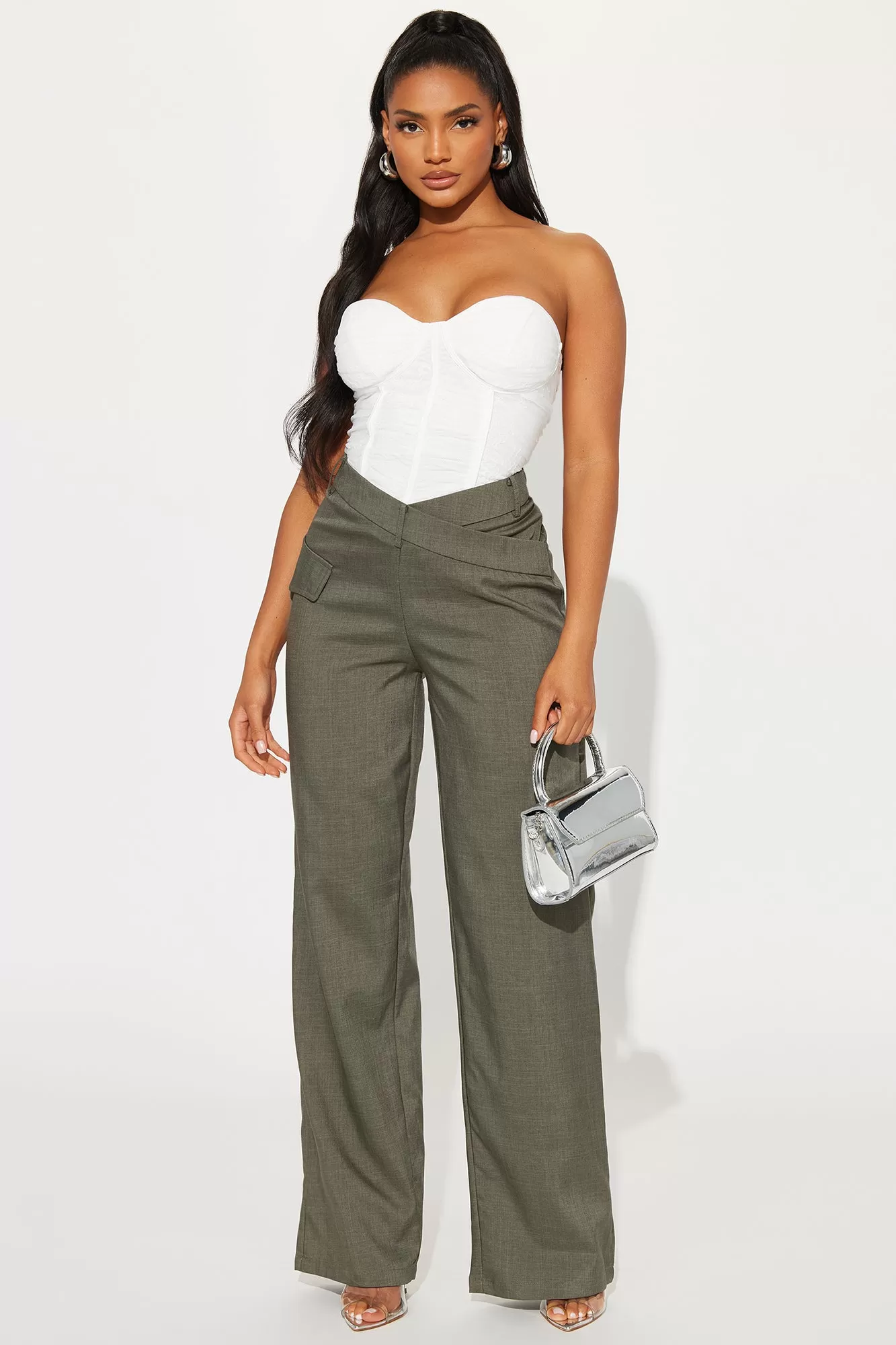 Talking Flirty Jumpsuit  - Olive/combo