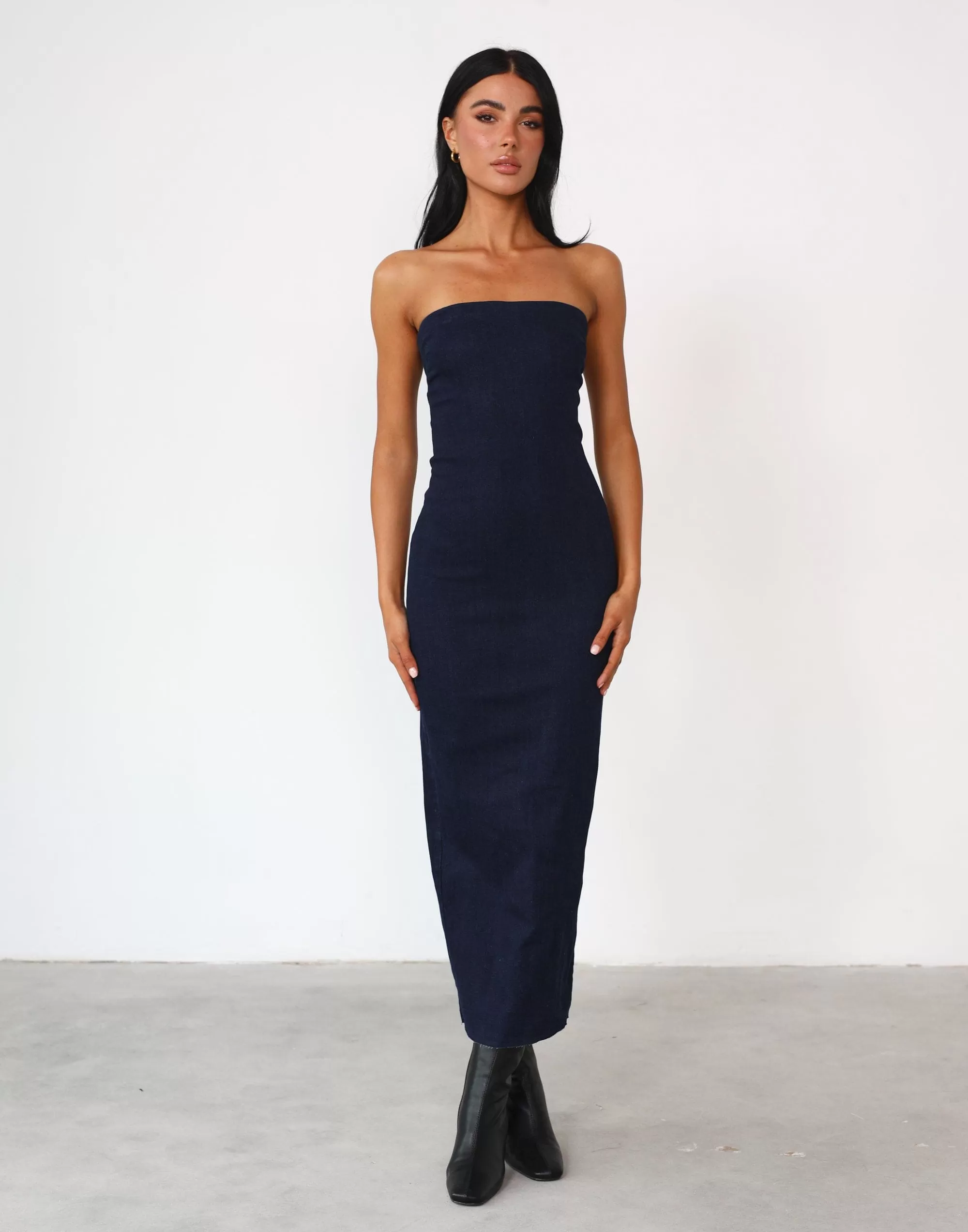 Tati Maxi Dress (Dark Denim)