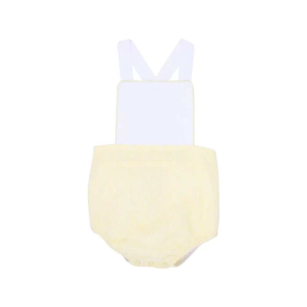 The Beaufort Bonnet Company - Seaside Sunny Yellow Seersucker Sayre Sunsuit