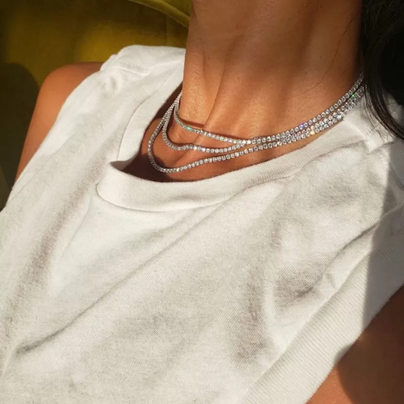 Tiered Tennis Necklace