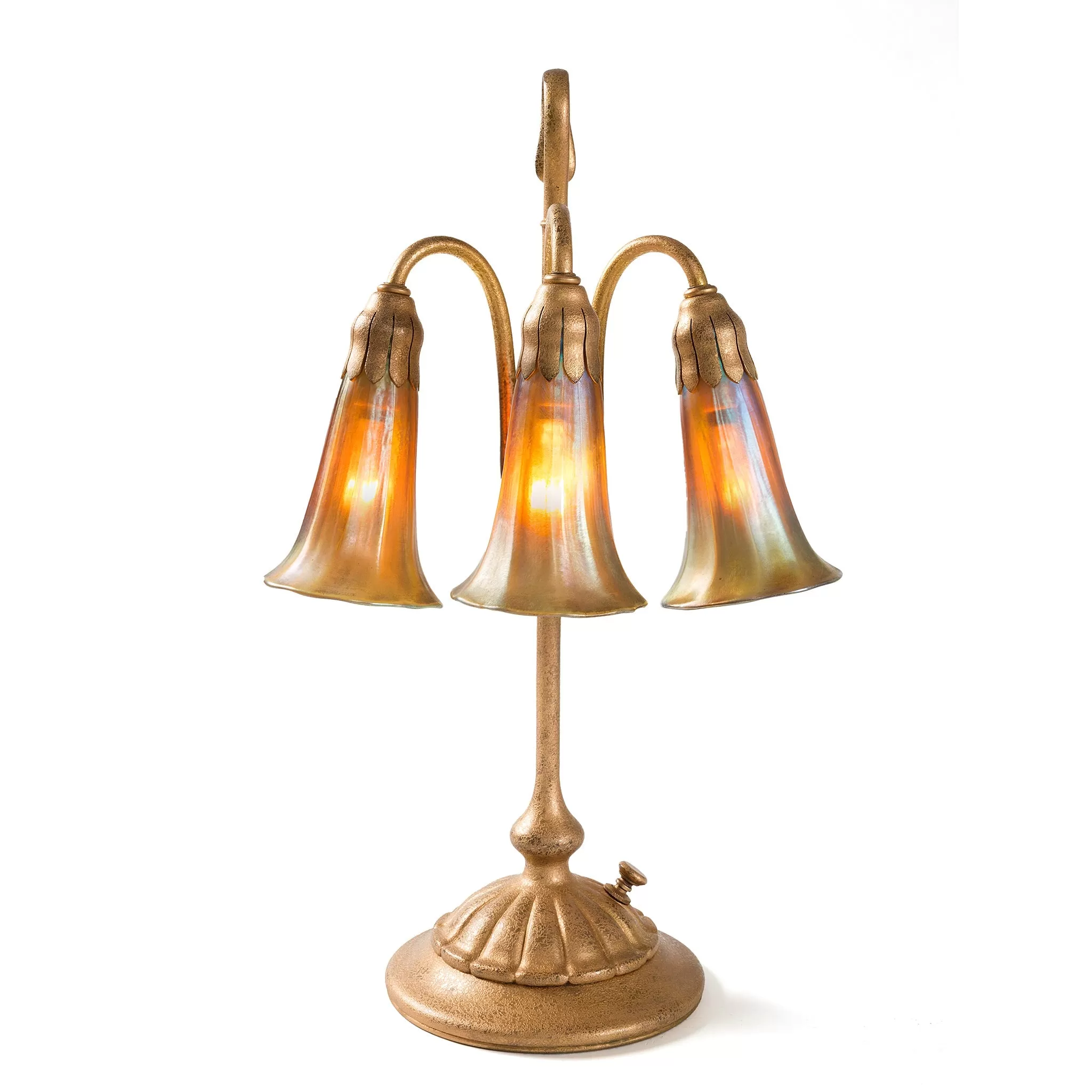 Tiffany Studios New York "Three Light Lily" Table Lamp