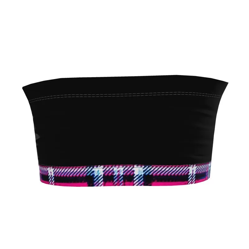 TRP Twisted Patterns 06: Digital Plaid 01-04A Designer Bandeau Bra