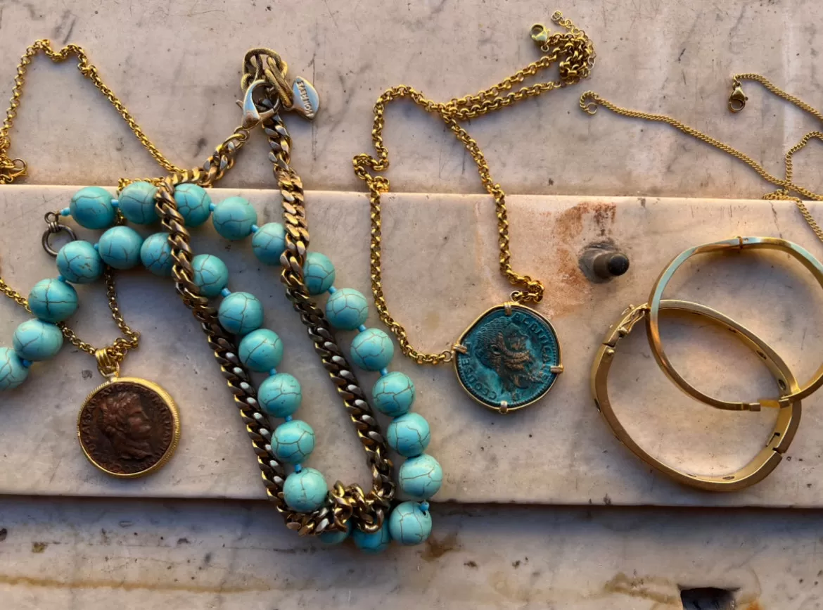 Turquoise Bead Necklace | Joy