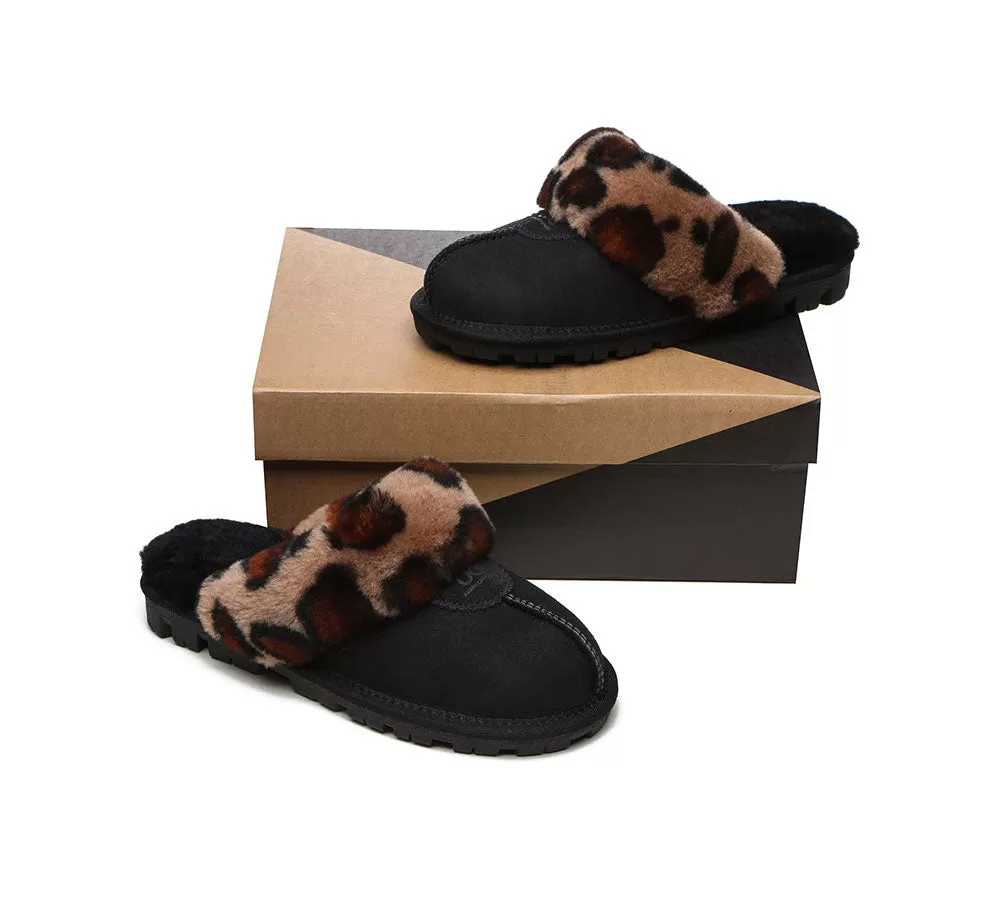 UGG Australian Shepherd Ugg Slippers Double Face Sheepskin Women Leopard Print Slipper